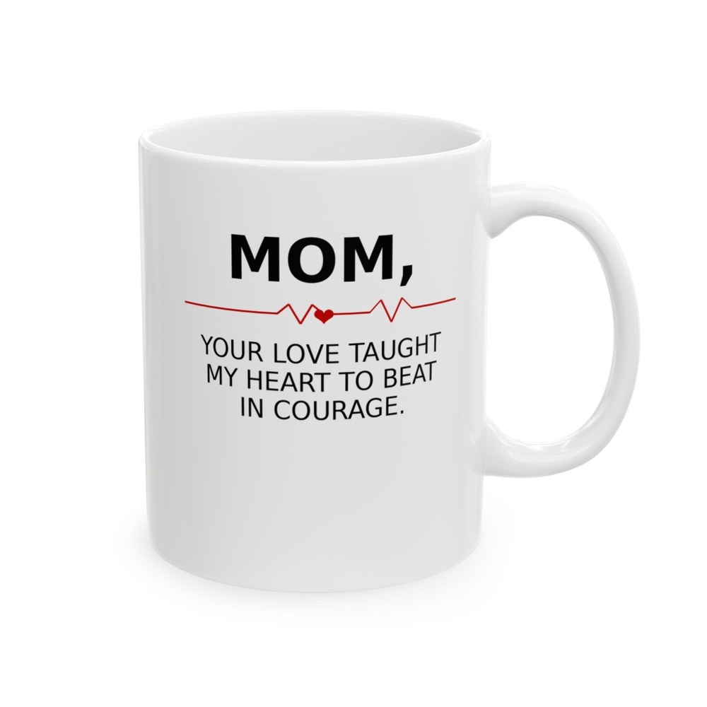 Heartbeat Ceramic Mug - Perfect Gift for Mom